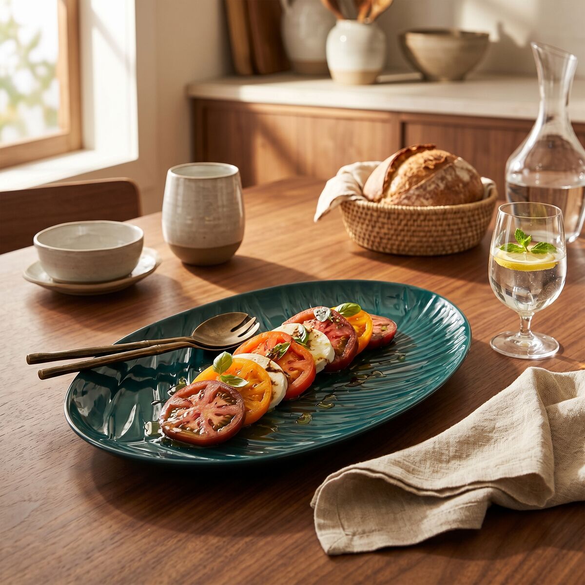 Dark Green Serving Plate | Bali