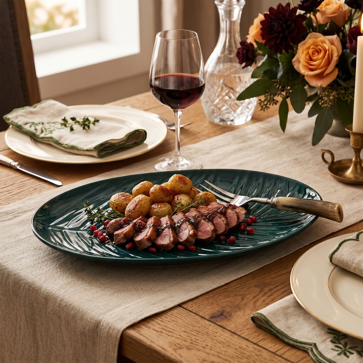 Dark Green Serving Plate | Bali