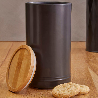 Fenwick Black Large Stoneware Canister