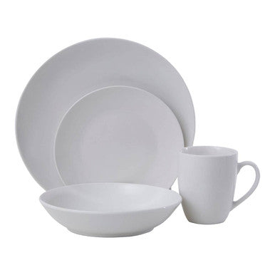 Elmira White 16 Piece Porcelain Dinner Set
