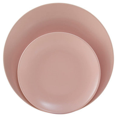 Elmira 12 Piece Pink Dinner Set