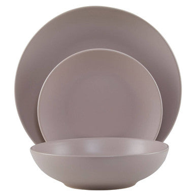 Elmira 12 Piece Grey Stoneware Dinner Set