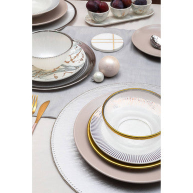 Elmira 12 Piece Grey Stoneware Dinner Set