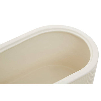 Geome Cream Bread Bin In Stoneware