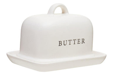 Farmhouse Cream Butter Dish