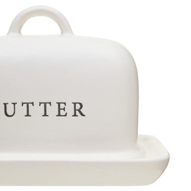 Farmhouse Cream Butter Dish