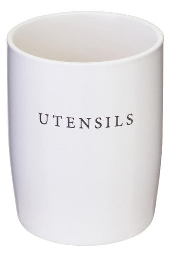 Farmhouse Cream Utensil Holder
