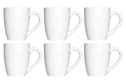 Elmira Set of 6 Tapered White Mugs 13ml