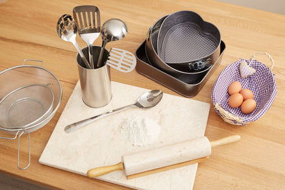 Bosna 5 Piece Stainless Steel Kitchen Utensils Set with Holder