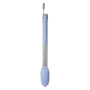 Zing Light Blue Silicone And Stainless Steel Tongs