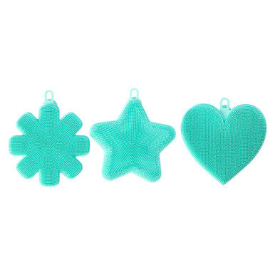 Mimo Teal Silicone Dish Scrubbers.