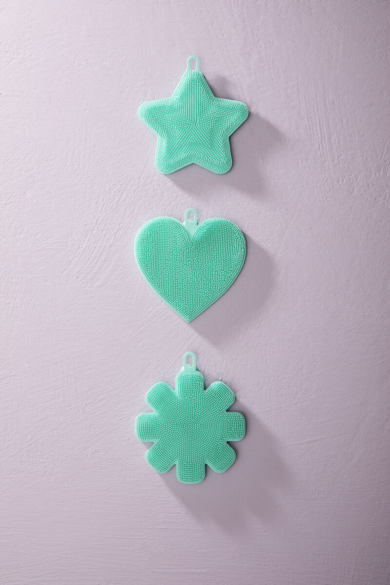Mimo Set of 3 Teal Silicone Dish Scrubbers