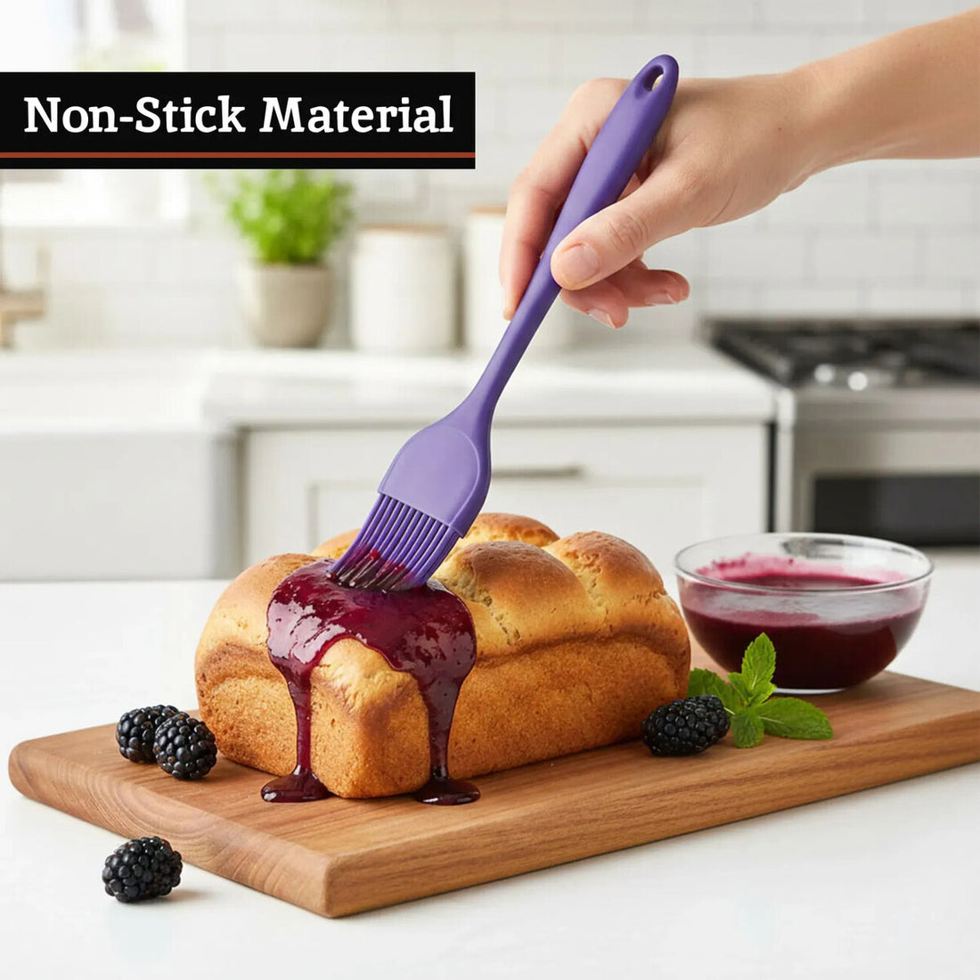 Zing Purple Silicone Pastry Brush
