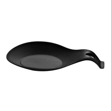 Black frying pan with a handle on a white background