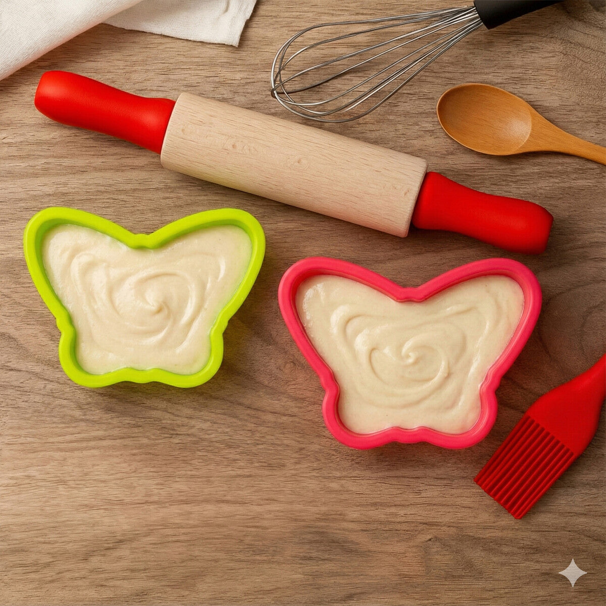 Silicone Baking Set Of Two Butterflies Cake Moulds