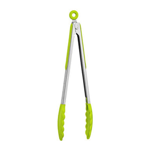Lime Green Silicone And Stainless Steel Tongs | Zing