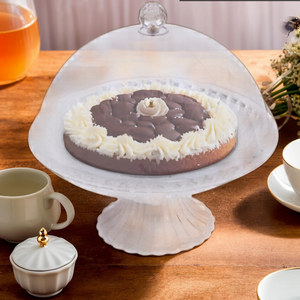 Faye Clear Acrylic Cake Stand With Dome