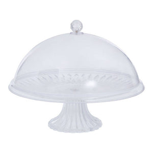 Faye Clear Acrylic Cake Stand With Dome Lid