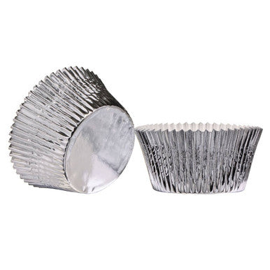 Silver 40Pcs Large Cupcake Cases