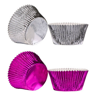 Silver 40Pcs Large Cupcake Cases