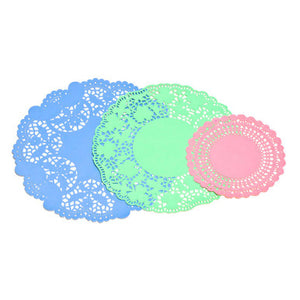 30 Piece Pink Green and Blue Paper | Doilies