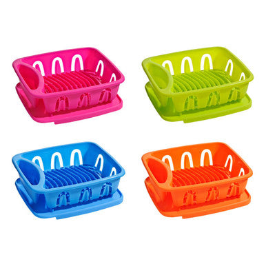 Laurie Hot Pink Dish Drainer With Removable Tray