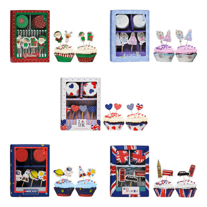 Diva Rocket Cupcake Cases and Toppers Set