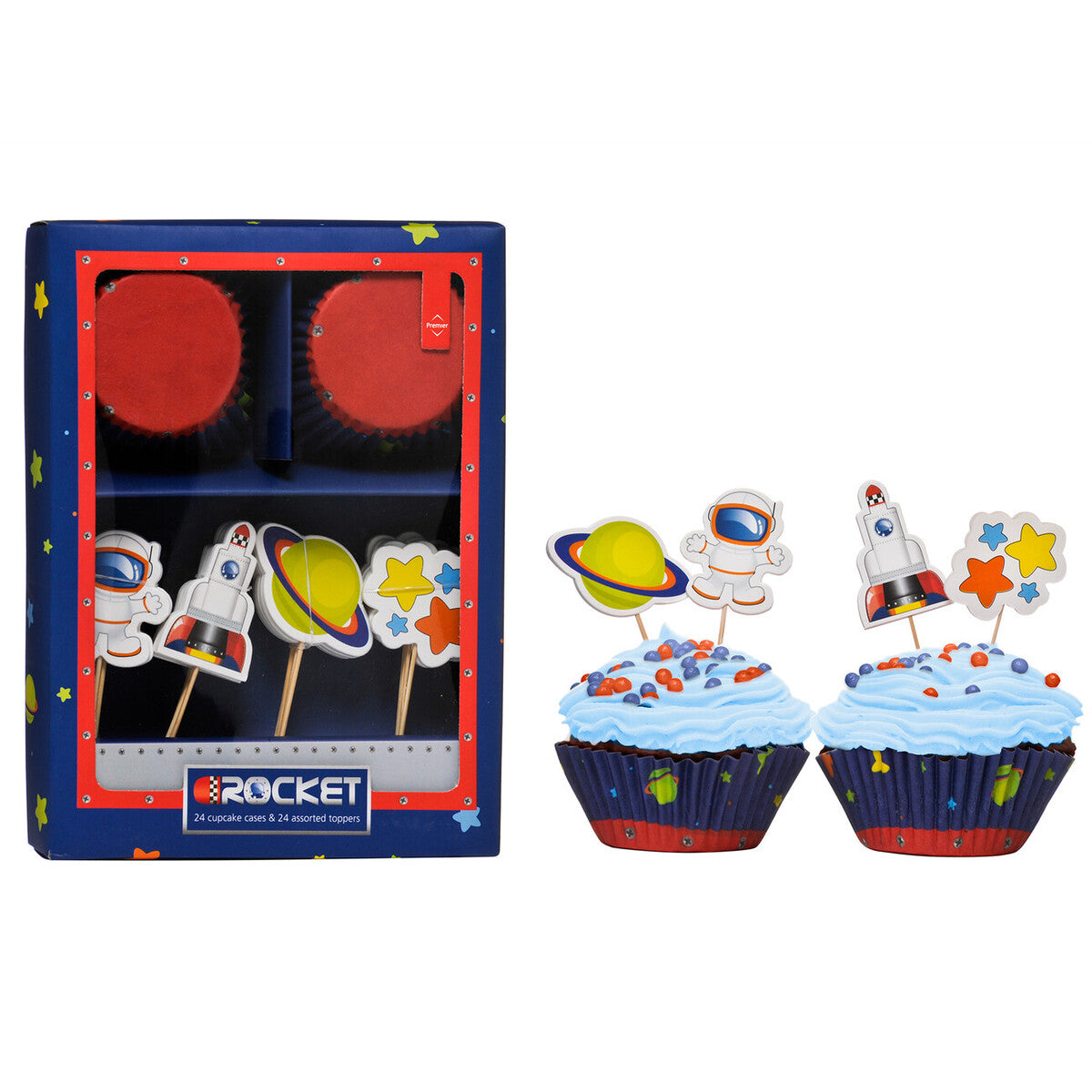 Diva Rocket Cupcake Cases and Toppers Set
