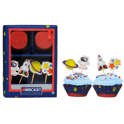 Diva Rocket Cupcake Cases and Toppers Set