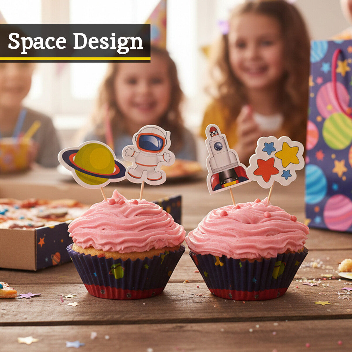 Diva Rocket Cupcake Cases and Toppers Set