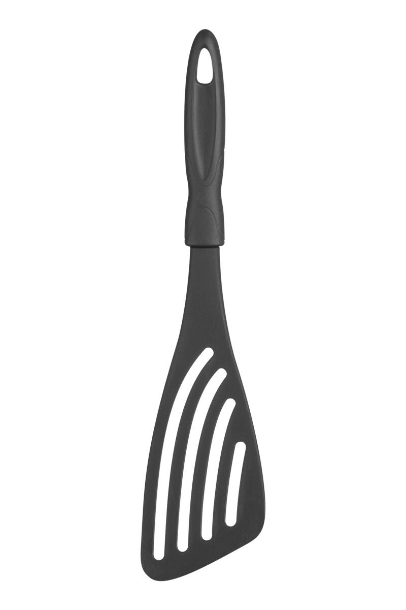 Cordero Black Slotted Spatula Or Turner With Grey Handle
