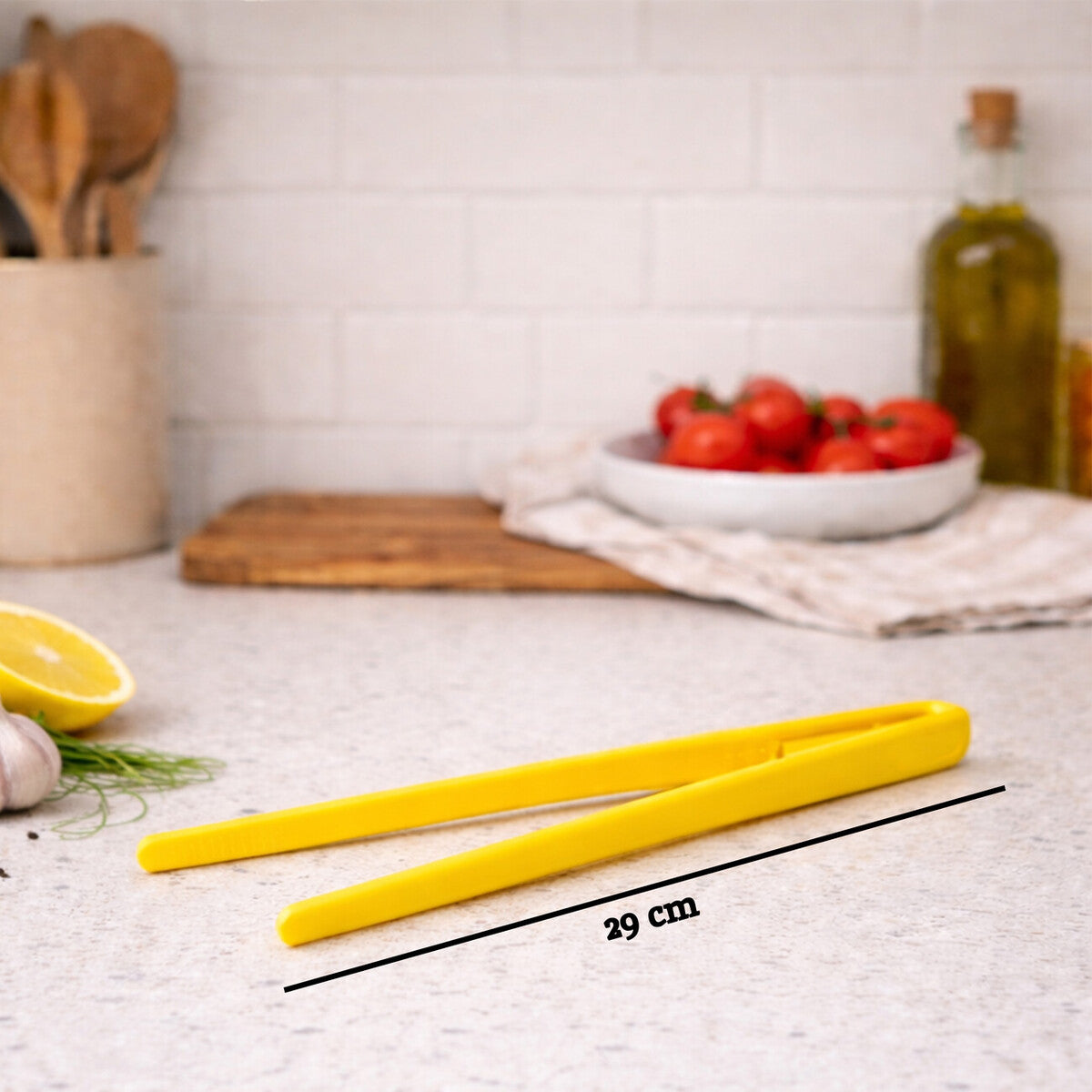 Zing Yellow Silicone Tongs