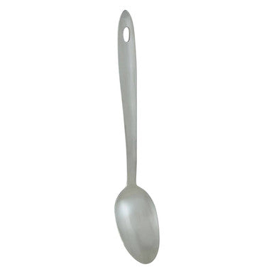 Silver spoon on a white background
