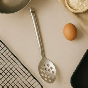 Stainless Steel Shiny Finish Slotted Spoon | Hera