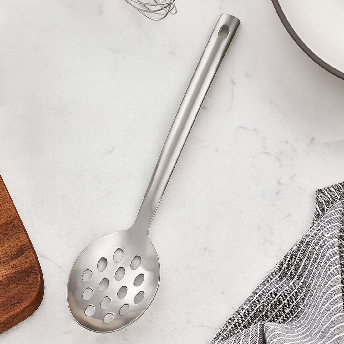 Hera Stainless Steel Shiny Finish Slotted Spoon