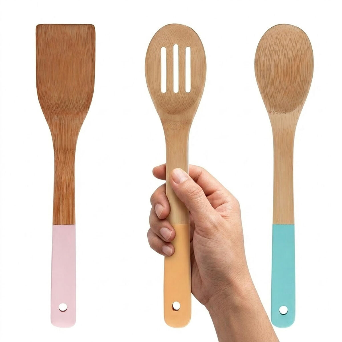 3 Piece Bamboo Kitchen Utensil Set | Aleki