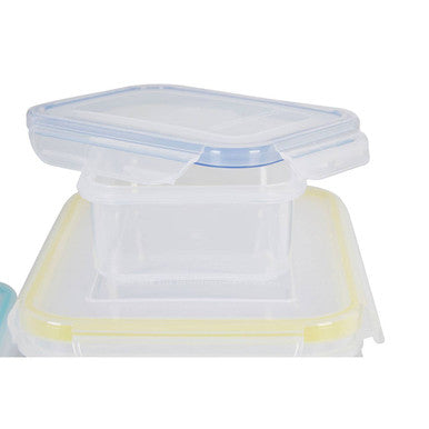 Herrela 5Pc Rectangular Food Containers With Airtight Lids