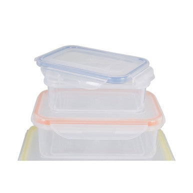 Herrela 6Pc Rectangular Food Containers With Airtight Lids