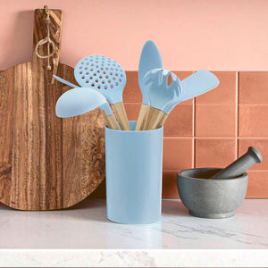 7 Piece Utensil Set In Pastel Blue | Zing