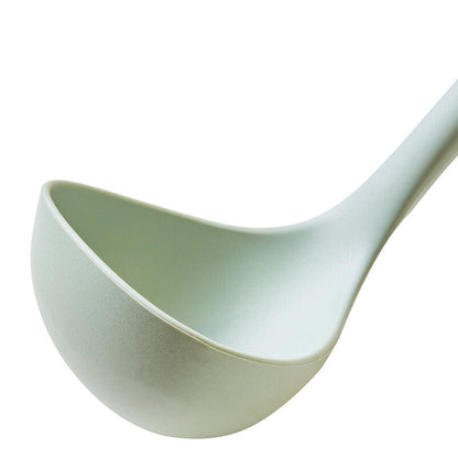 Nova Sage Green Silicone Head Ladle With Round Wood Handle