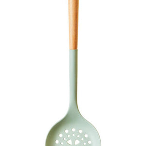 Sage Green Silicone Head Skimmer with Round Wood Handle | Nova