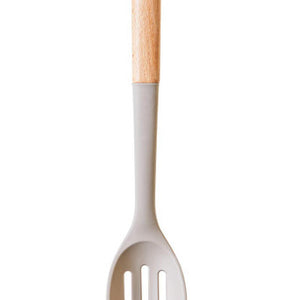 Stone Grey Silicone Head Slotted Spoon | Nova
