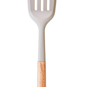 Stone Grey Silicone Head Slotted Turner | Nova