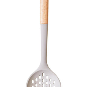 Stone Grey Silicone Head Skimmer With Flat/Round Wood Handle | Nova