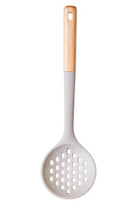 Nova Stone Grey Silicone Head Skimmer With Flat/Round Wood Handle