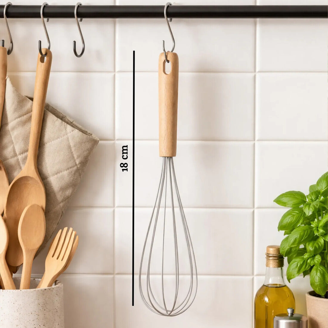 Nova Stone Grey Silicone Head Whisk