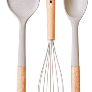 Stone Grey Silicone Head 3 Piece Kitchen Tool Set | Nova