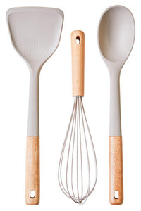 Nova Stone Grey Silicone Head 3Pc Kitchen Tool Set