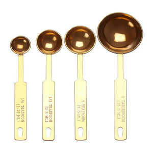 Alchemist Gold Finish Set of 4 Measuring Spoons