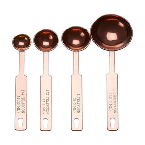 Alchemist Rose Gold Finish Set of 4 Measuring Spoons